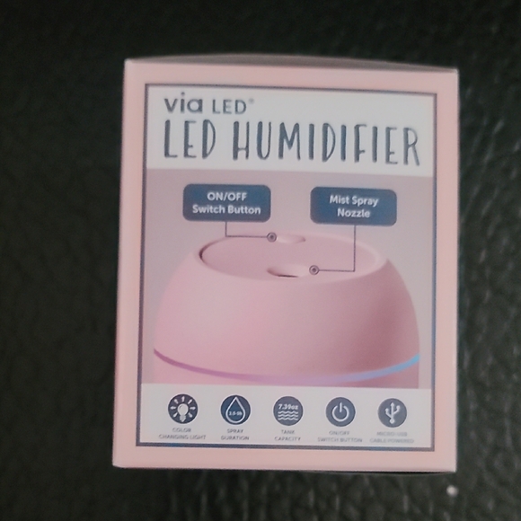 Via Pink LED Humidifier with RGB Light - Picture 2 of 5